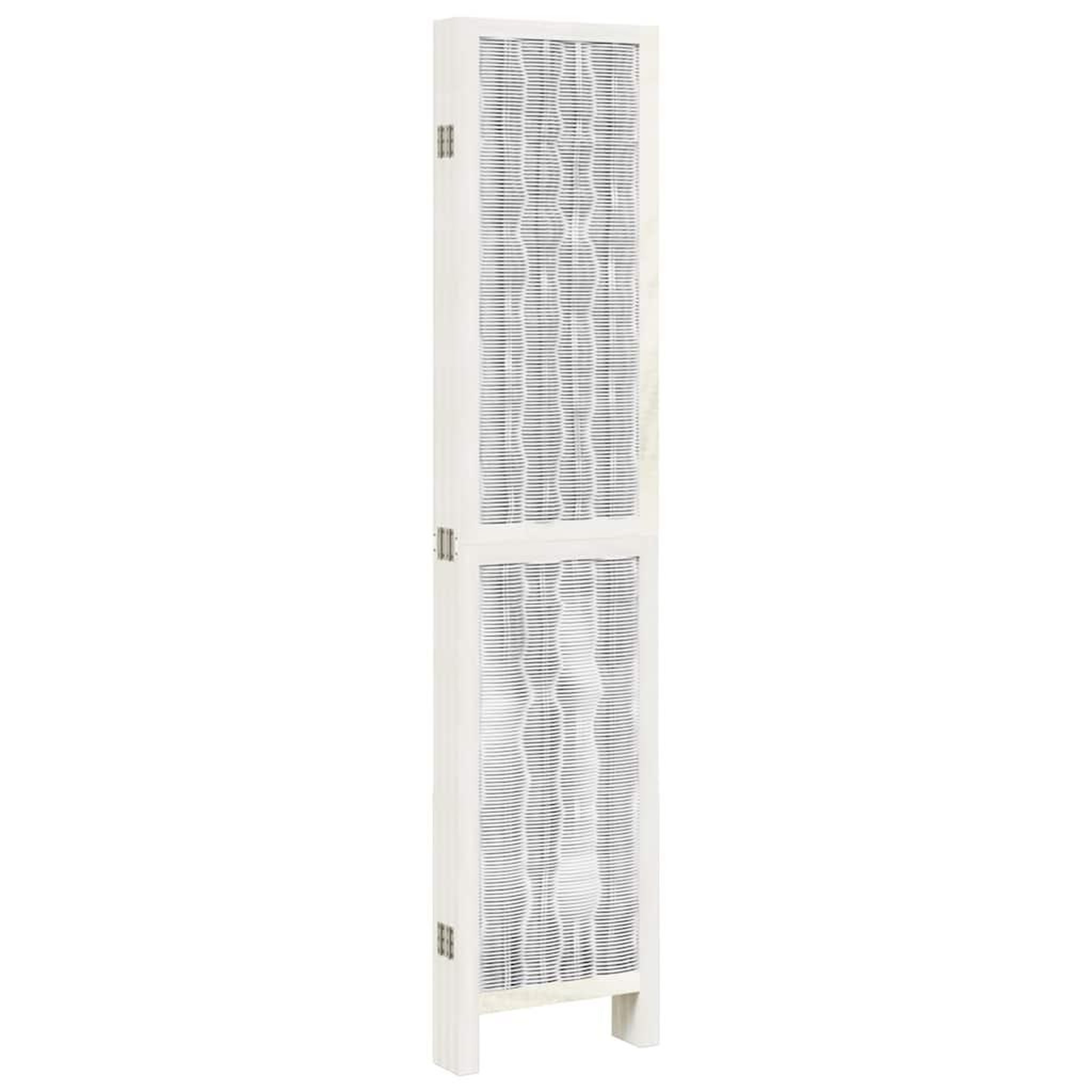 Voir la diapositive 5 : VIDAXL Cloison de separation 6 panneaux blanc bois de paulownia massif