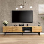 MERAX Meuble tv bois clair 175 cm mdf