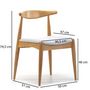 Voir la diapositive 5 : VS VENTA-STOCK Pack 2 chaises Corzo, Couleur Chêne, Bois Massif, 52,5 cm x 50 cm x 74.5 cm