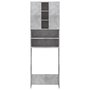 VIDAXL Meuble pour machine a laver Gris beton 64x25,5x190 cm