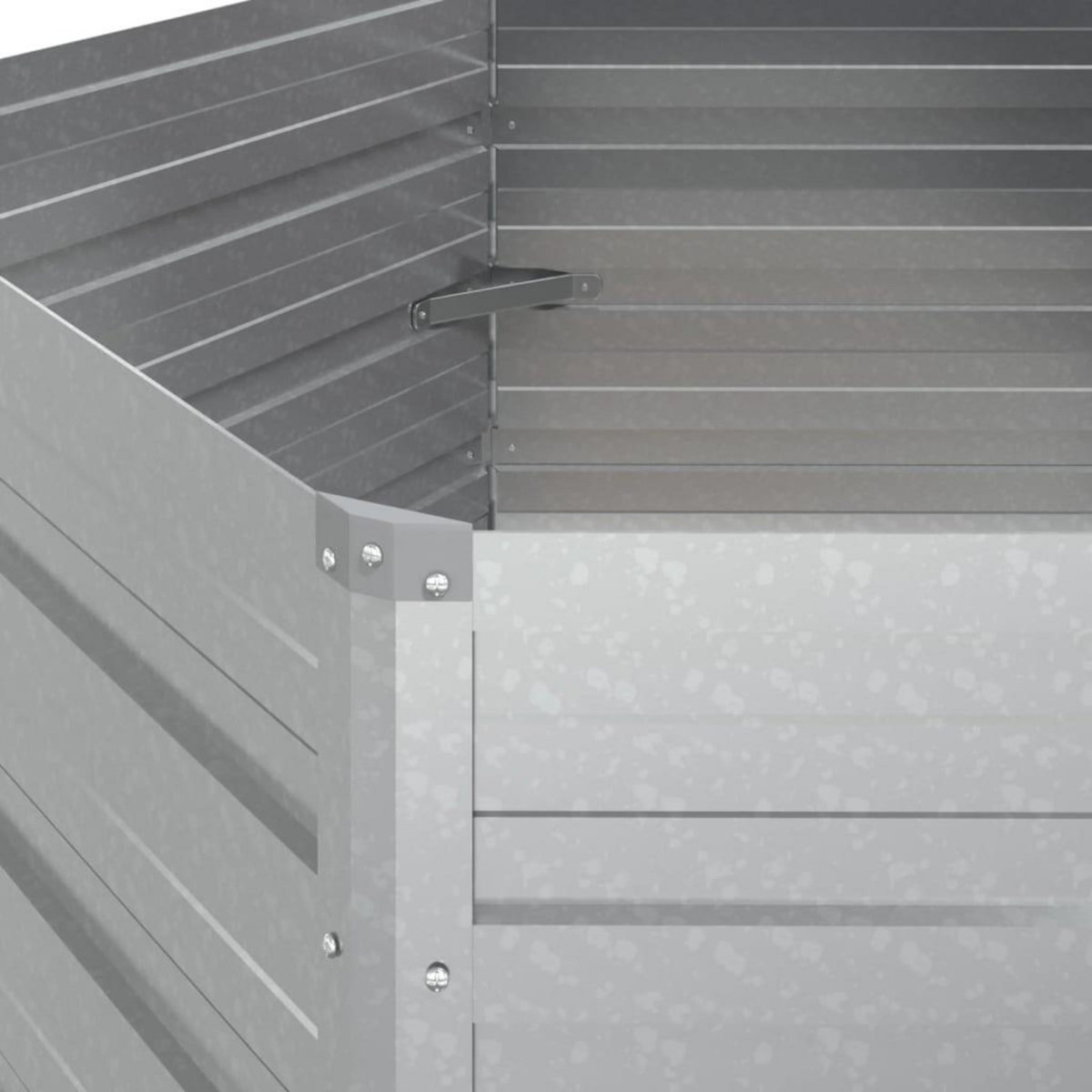 VIDAXL Lit sureleve de jardin 129x77 cm Acier galvanise Argente