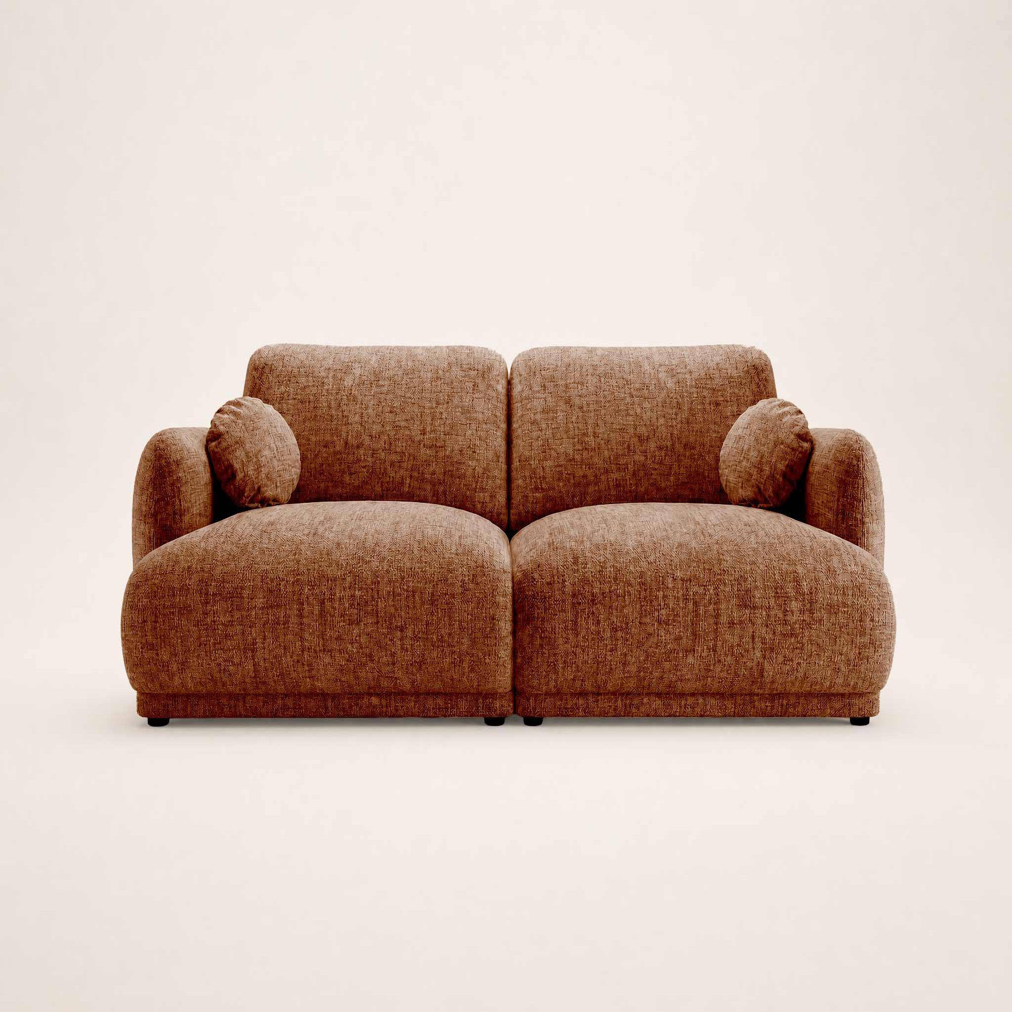 Voir la diapositive 6 : BEST MOBILIER Pietro - canapé droit 3 places en tissu texturé