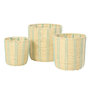 Voir la diapositive 1 : Paris Prix Lot de 3 Paniers de Rangement  Trenton  35cm Naturel & Bleu