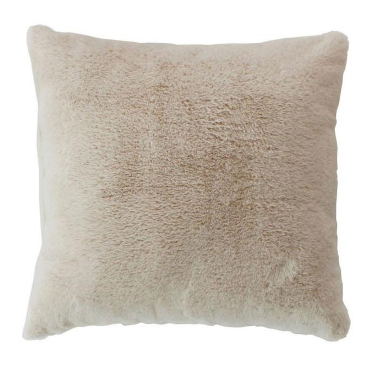 Paris Prix Coussin Déco Imitation Fourrure  Rabbit  40x40cm Beige
