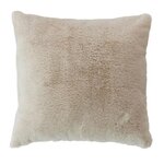 Paris Prix Coussin Déco Imitation Fourrure  Rabbit  40x40cm Beige