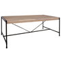 Voir la diapositive 1 : ATMOSPHERA Table à manger design bois et métal industriel Siam - L. 200 x H. 77 cm - Noir