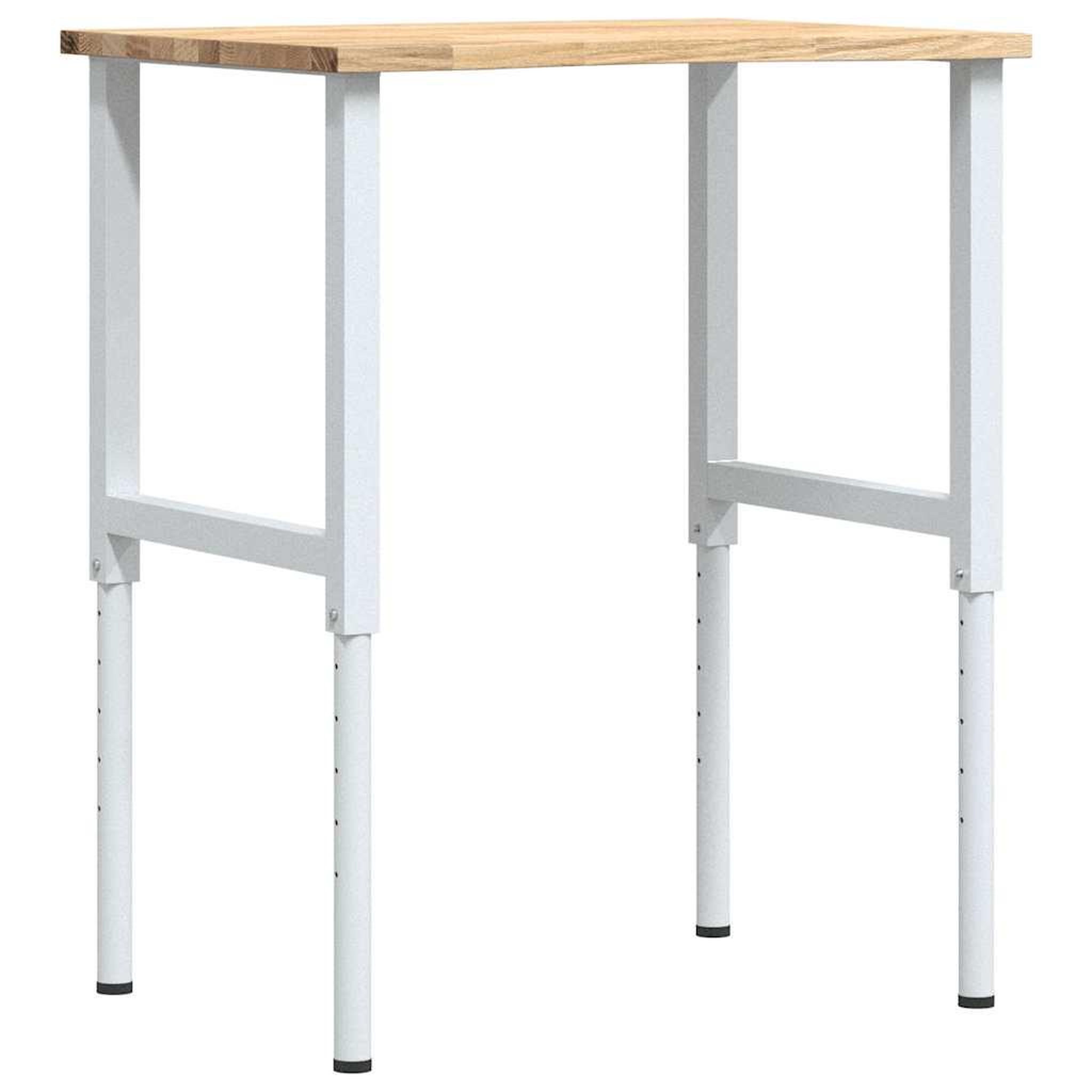 Voir la diapositive 2 : VIDAXL Etabli 80x60x(71,5-98) cm bois de chene massif