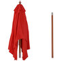 Voir la diapositive 5 : OUTSUNNY Parasol rectangulaire inclinable bois polyester haute densité 2L x 1,5l x 2,3H m rouge