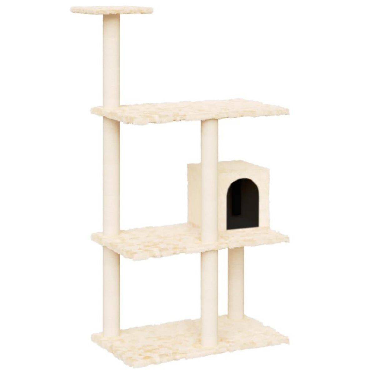 VIDAXL Arbre a chat avec griffoirs en sisal Creme 119 cm