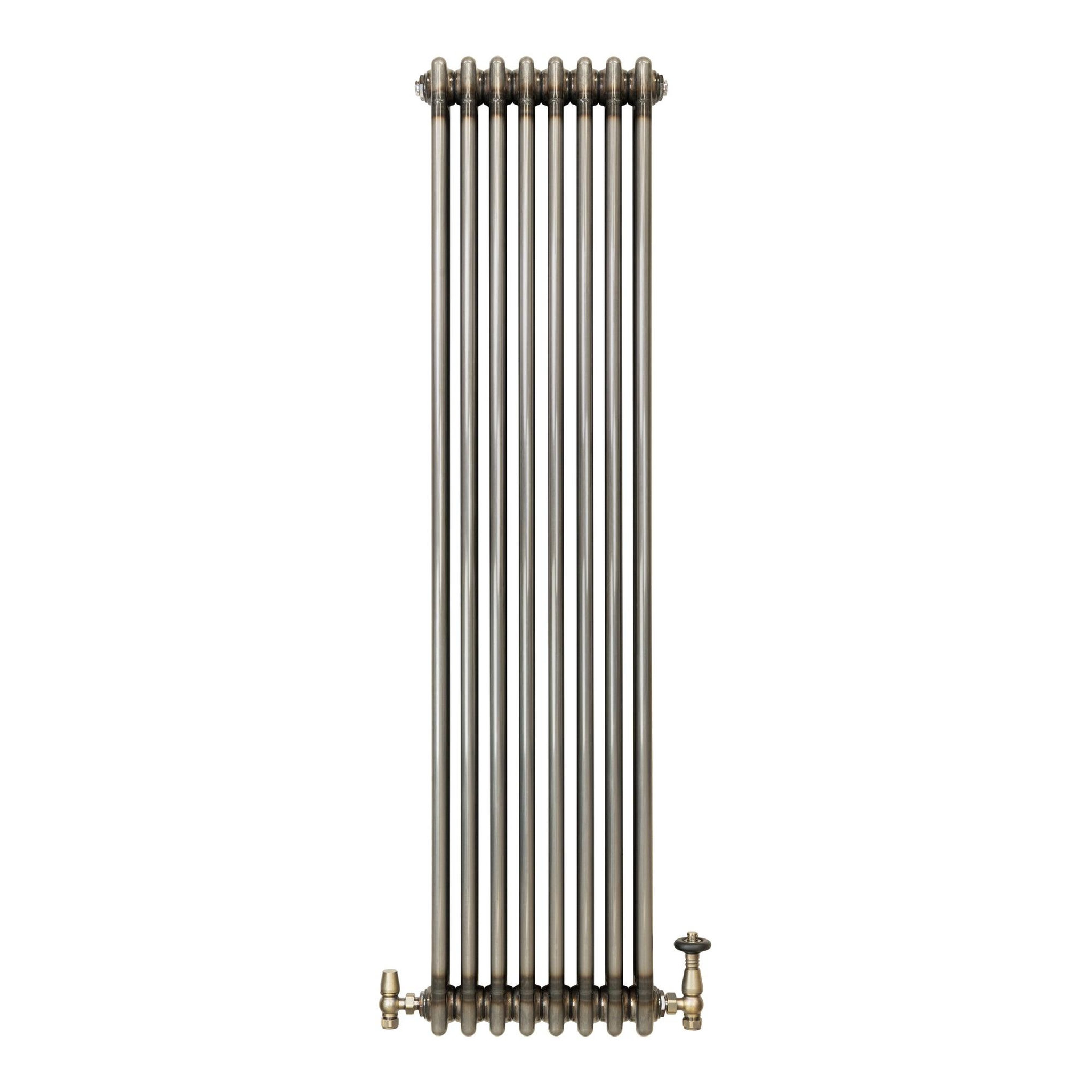 Voir la diapositive 2 : MONSTERSHOP Radiateur traditionnel à 3 colonnes & vannes - 1500 x 470 mm - métal brut