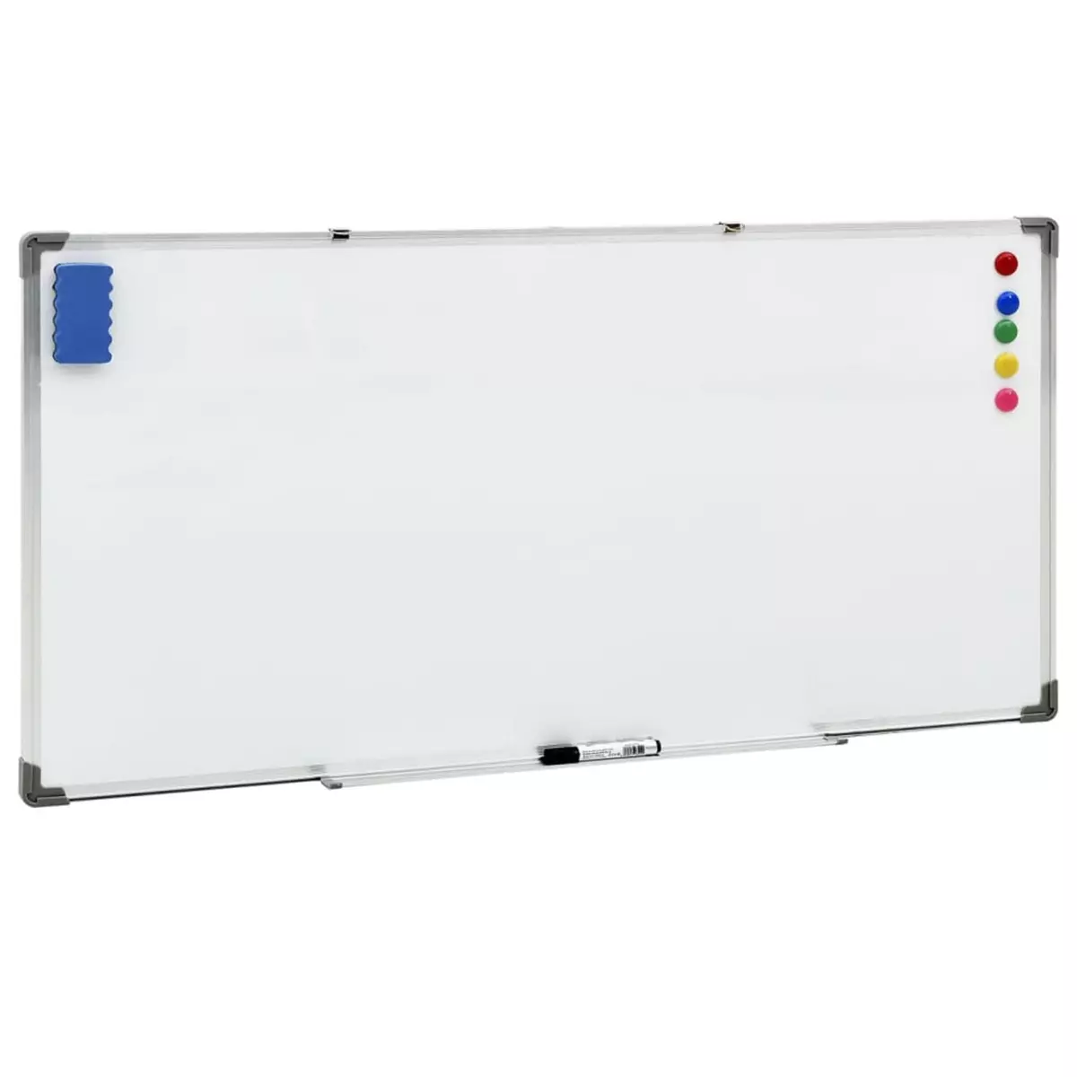 VIDAXL Tableau blanc magnetique Blanc 110x60 cm Acier