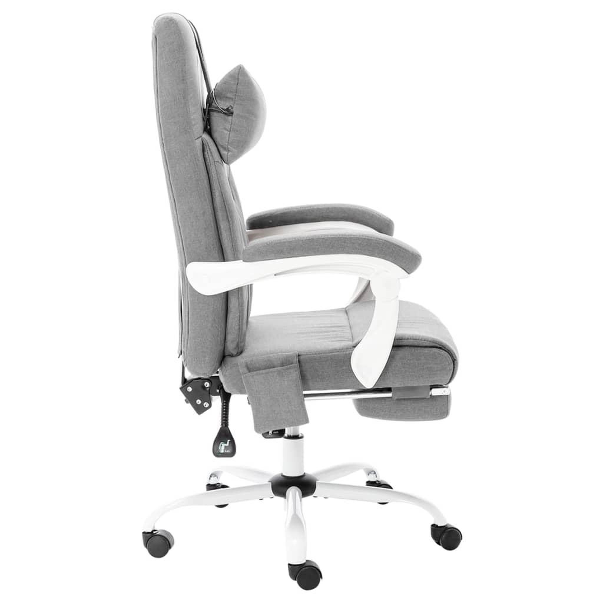 Voir la diapositive 3 : VIDAXL Chaise de bureau de massage Gris Tissu