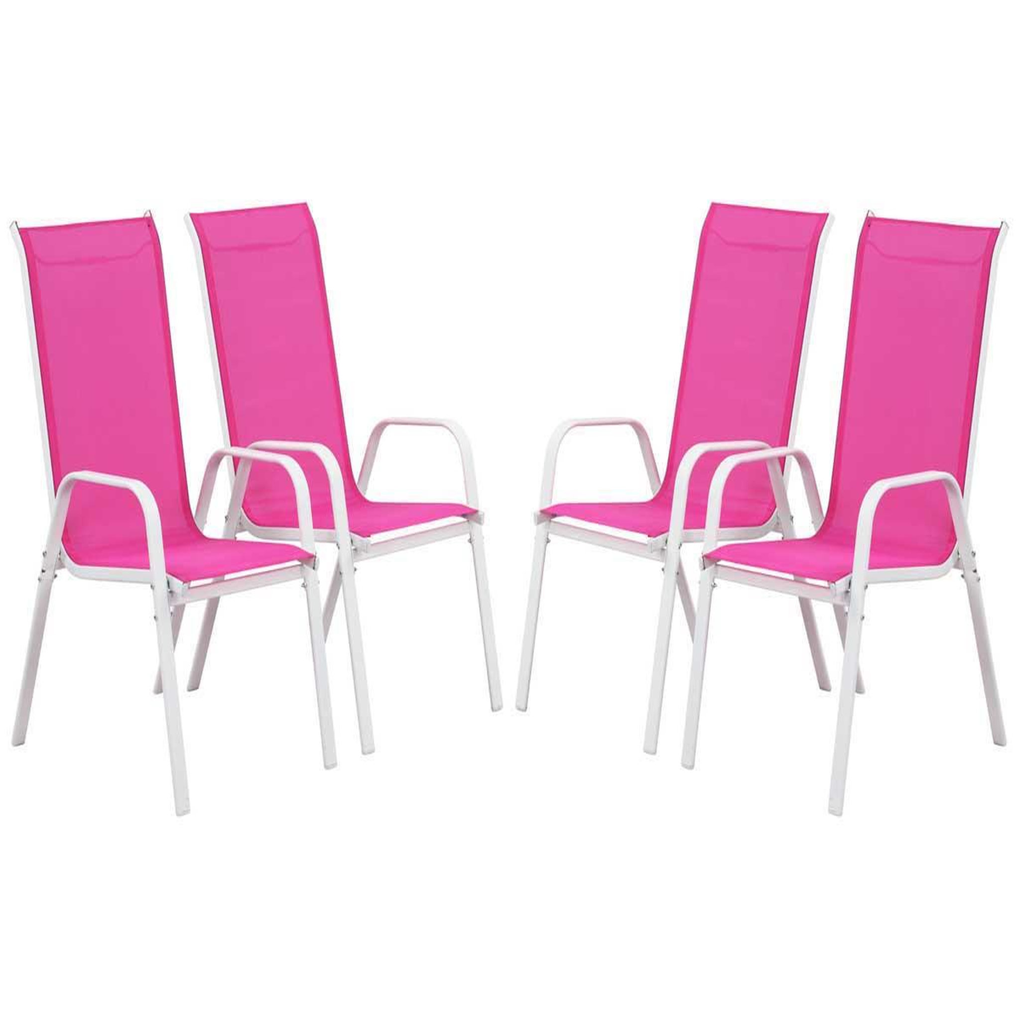 Voir la diapositive 3 : Habitat et Jardin Fauteuil jardin Textilène  Cordoba  - Phoenix - Gris clair - Lot de 4