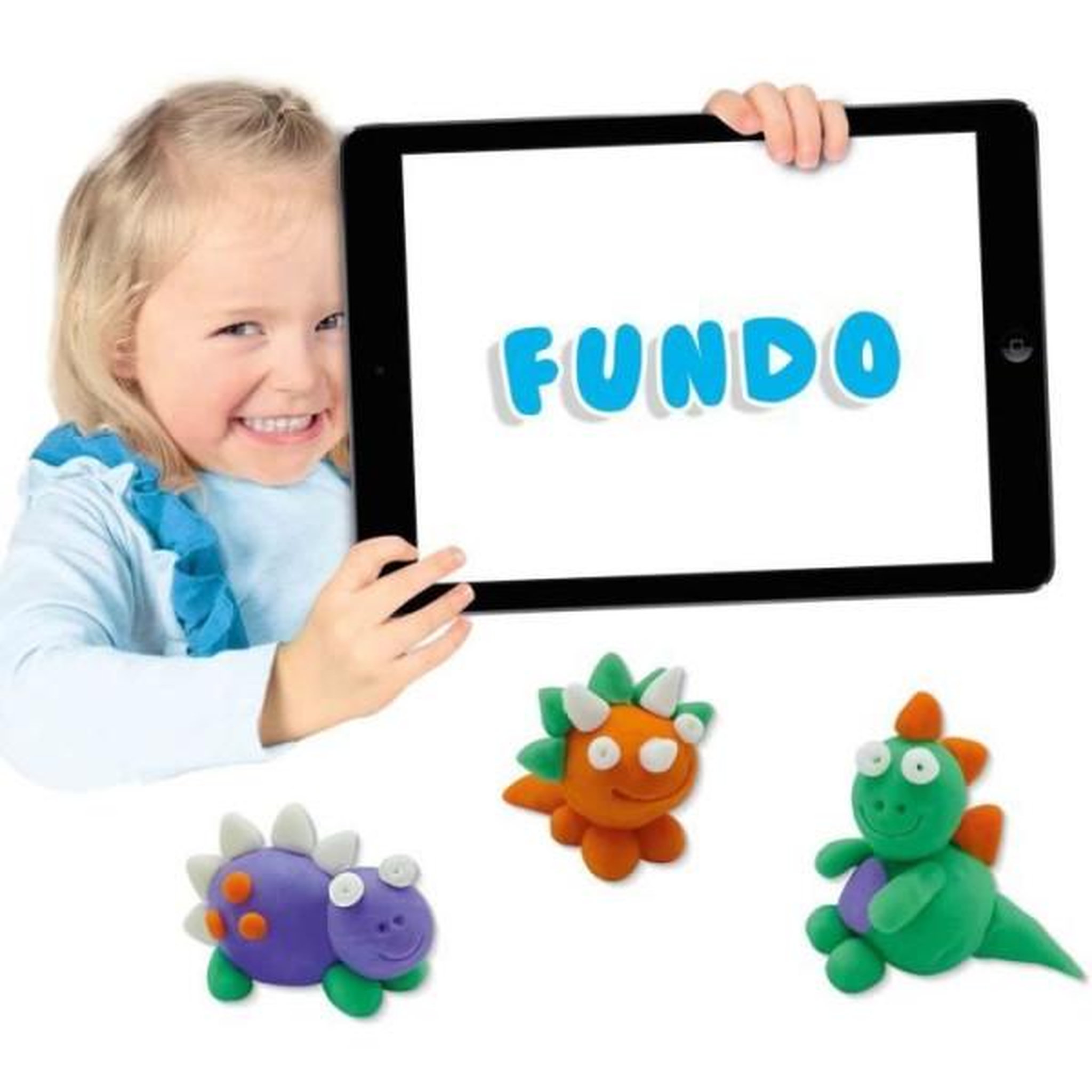 Voir la diapositive 2 : SES Creative Pâte a modeler FunDo - Dinosaures (3x90gr-1x40gr) - SES CREATIVE - Interactive pour les jeunes enfants.