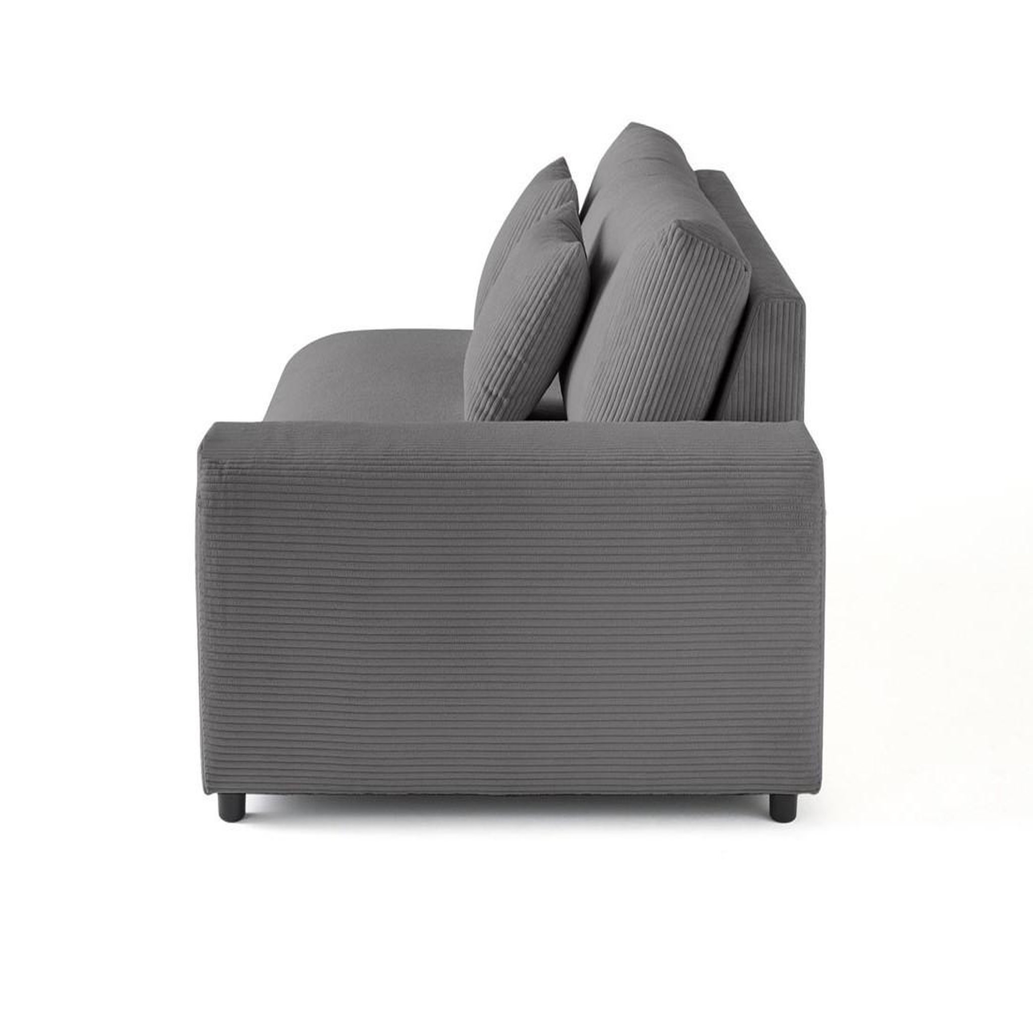 Voir la diapositive 3 : LISA DESIGN Garance - module d'assise 3 places avec accoudoir droit - en velours côtelé
