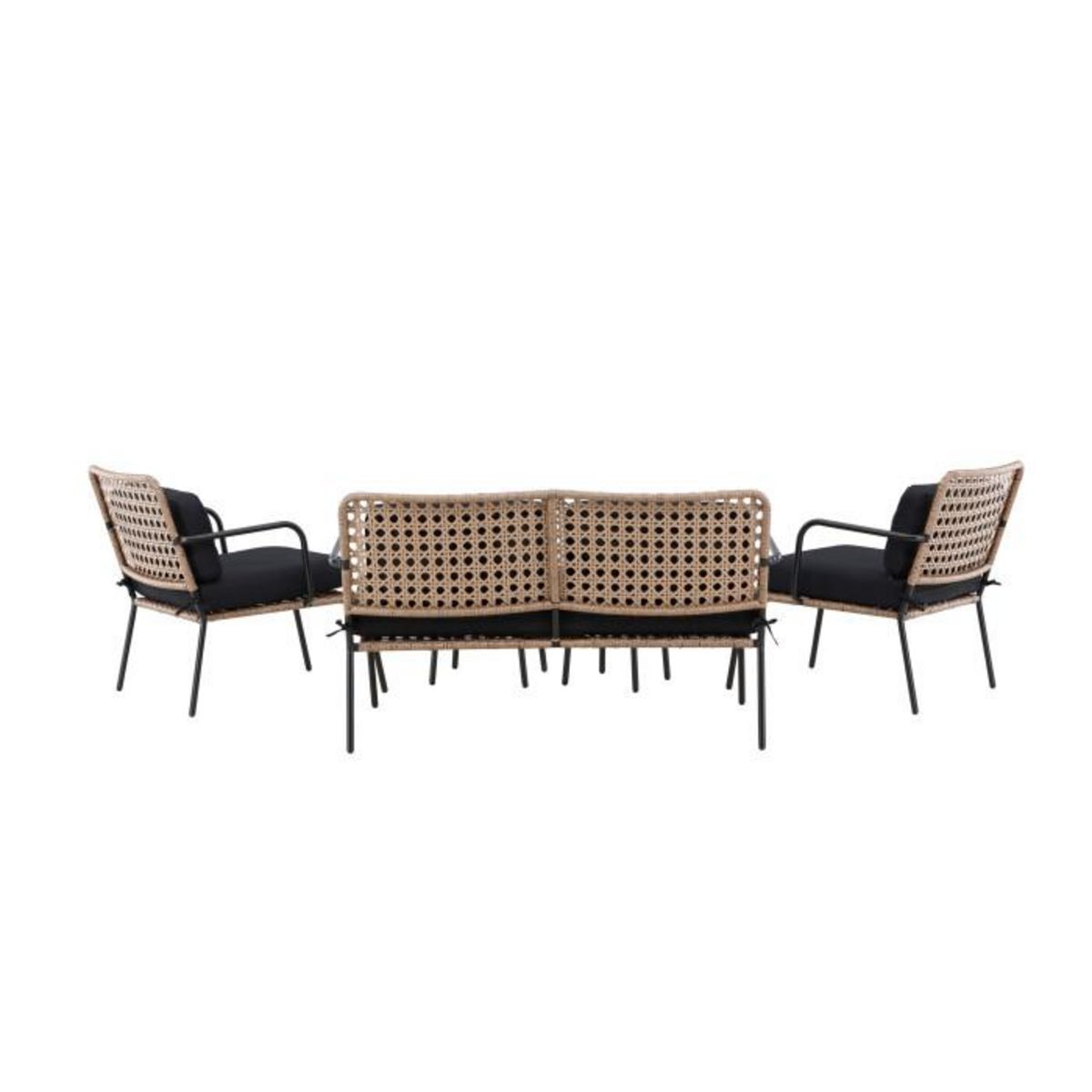 Paris Prix Salon de Jardin  Paola  122cm Naturel & Noir