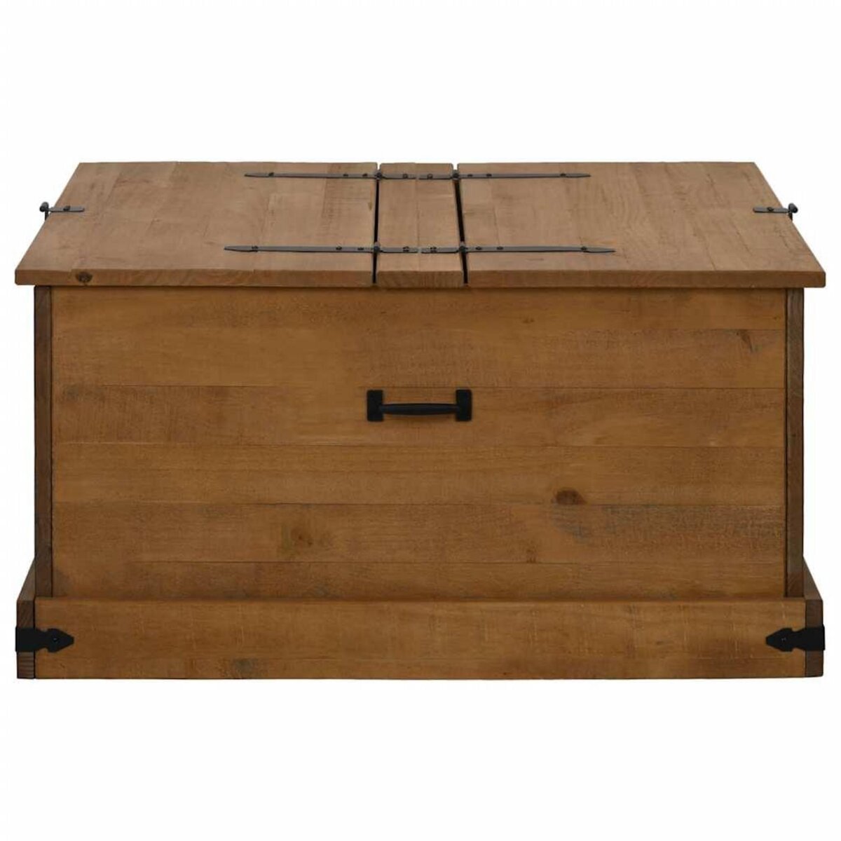 VIDAXL Coffre de rangement HALDEN 91x91x47 cm bois massif pin