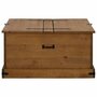 Voir la diapositive 4 : VIDAXL Coffre de rangement HALDEN 91x91x47 cm bois massif pin