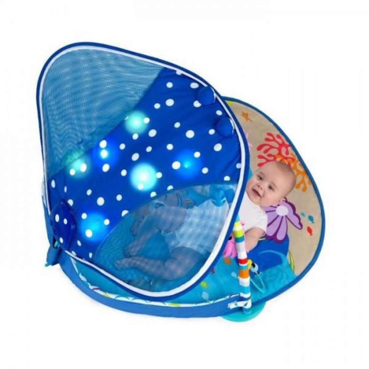 DISNEY DISNEY BABY Tapis de sol éveil bébé évolutif - Némo - Arche avec jouets sensoriels et musicaux, guirlande lumineuse, miroir