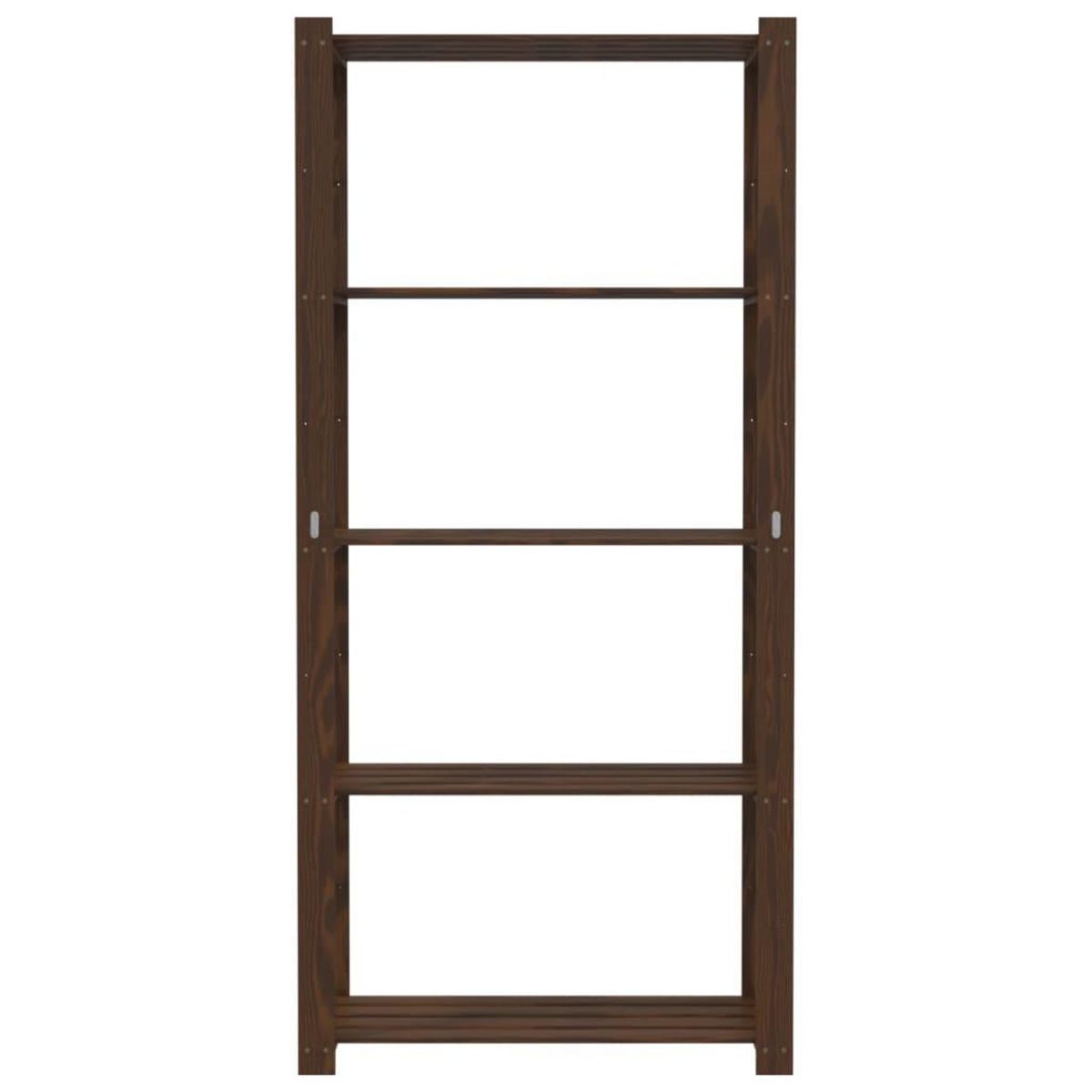 VIDAXL Support de rangement a 5 niveaux marron 80x38x170 cm bois pin