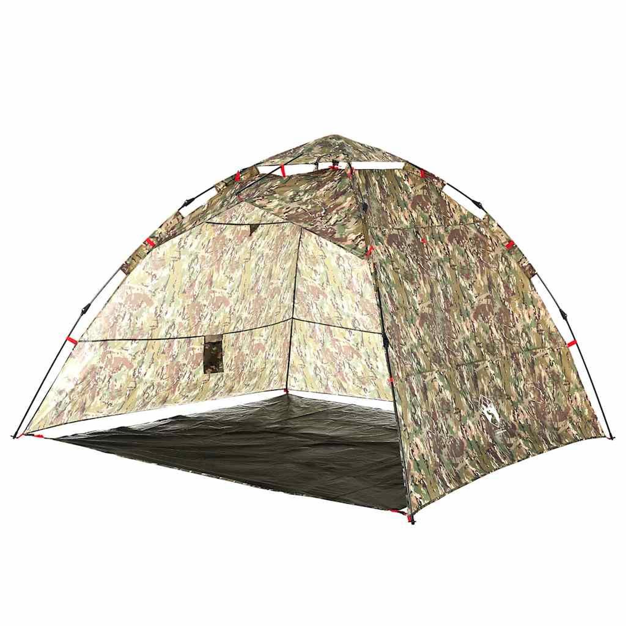 Voir la diapositive 4 : VIDAXL Tente de peche 4 personnes camouflage liberation rapide