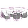 Voir la diapositive 6 : VIDAXL Salon de jardin avec coussins 9 pcs beige resine tressee