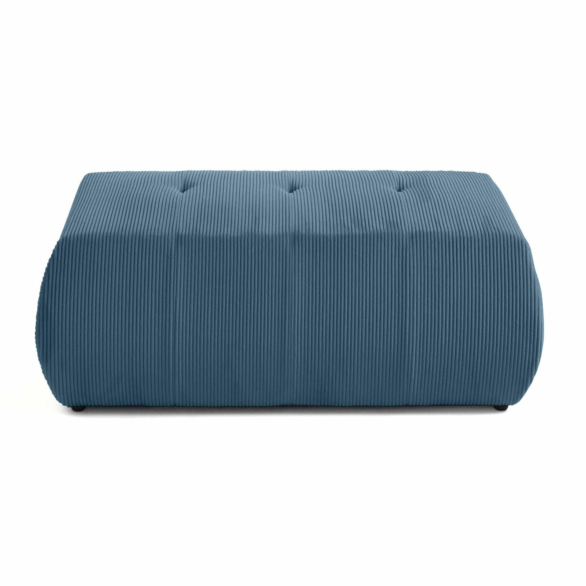 Voir la diapositive 5 : BEST MOBILIER Onyx - pouf d'appoint - en velours côtelé