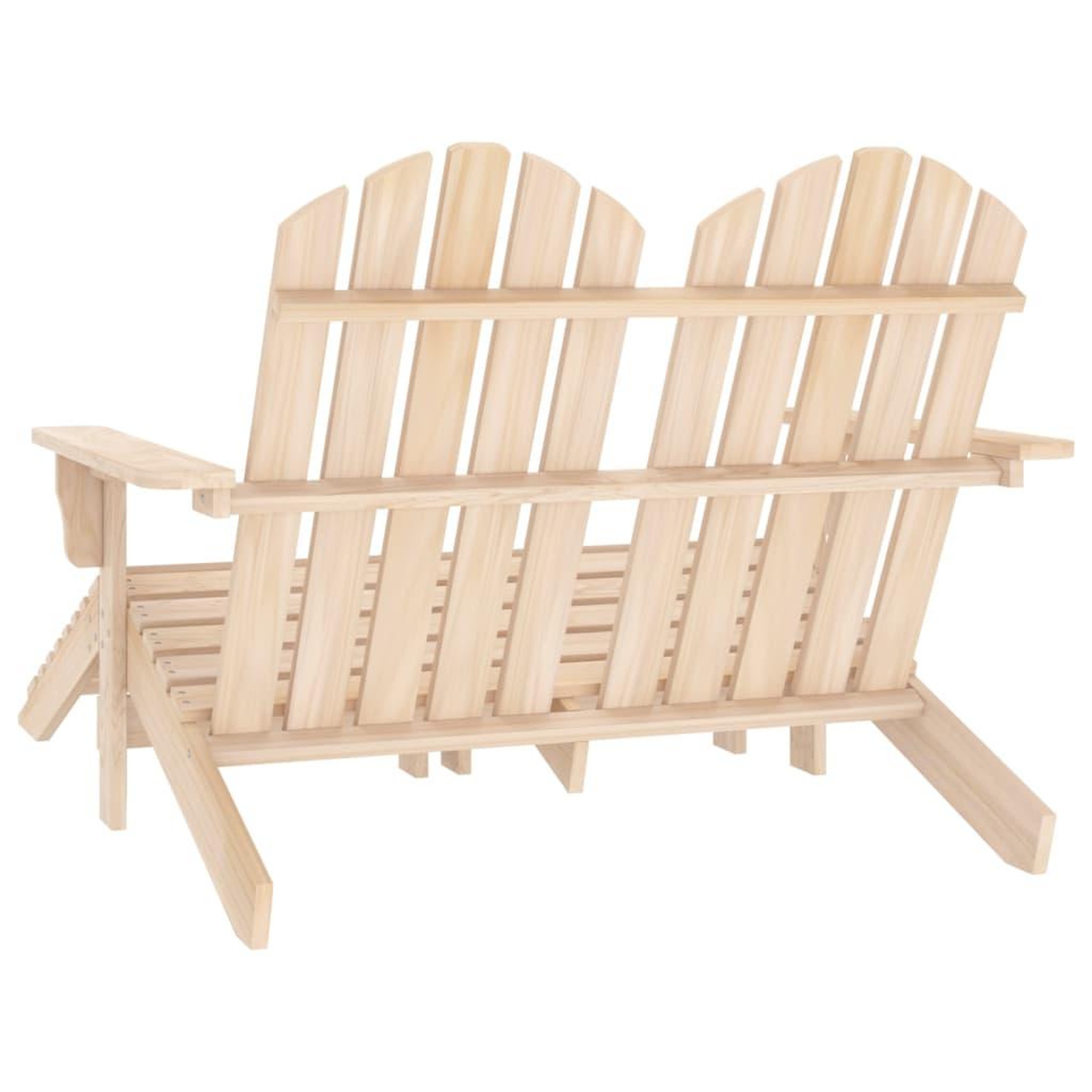 Voir la diapositive 4 : VIDAXL Chaise de jardin Adirondack 2 places et repose-pied sapin