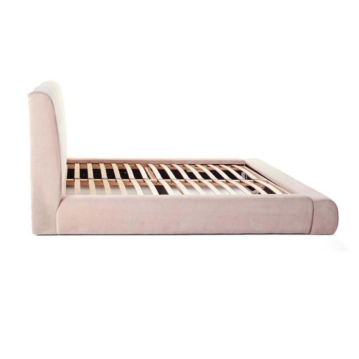 LISA DESIGN Onyx - lit coffre - 140x190 cm - en velours côtelé - sommier inclus