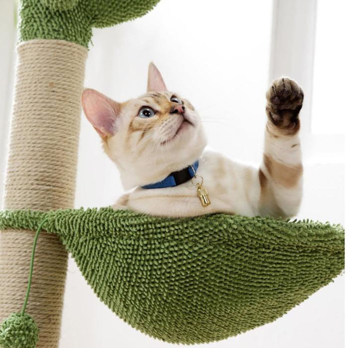 Paris Prix Arbre à Chat Cactus  Jouet & Hamac  96cm Vert