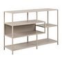 Voir la diapositive 2 : LISA DESIGN Anthea - étagère filaire métal avec plaquage en effet bois blanchi - 114 cm - gris