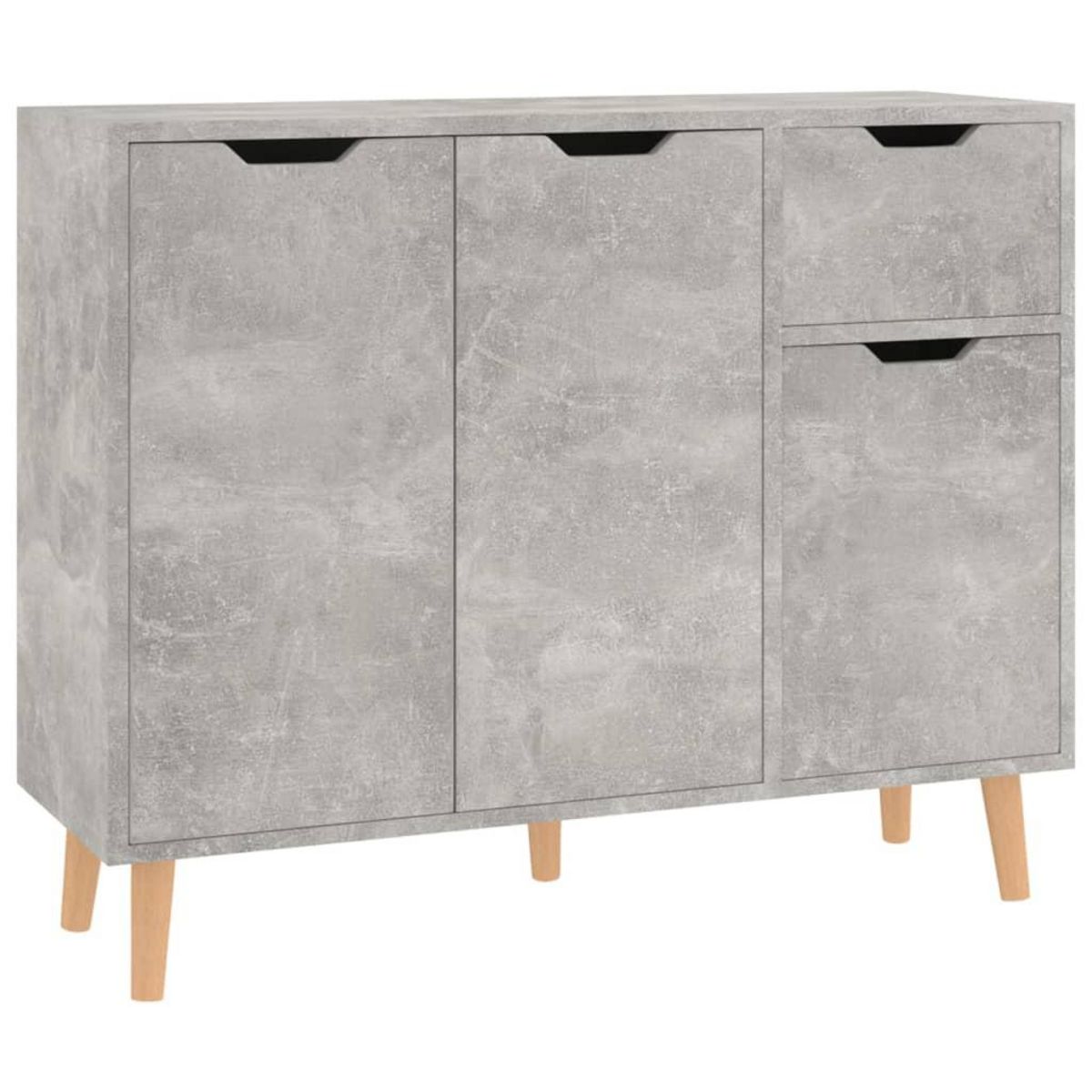 VIDAXL Buffet gris beton 90x30x72 cm bois d'ingenierie