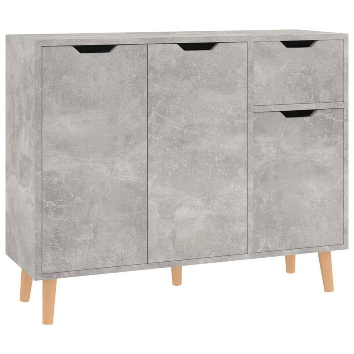 VIDAXL Buffet gris beton 90x30x72 cm bois d'ingenierie