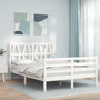 Voir la diapositive 2 : VIDAXL Cadre de lit sans matelas blanc 140x190 cm bois massif