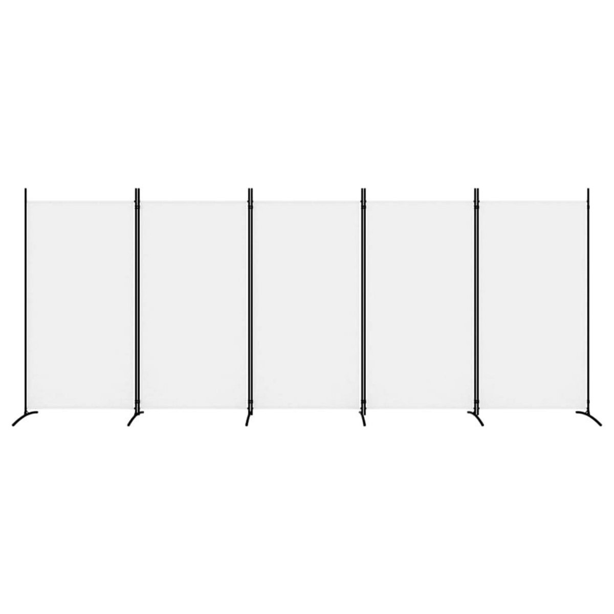VIDAXL Cloison de separation 5 panneaux Blanc 433x180 cm Tissu