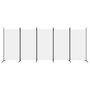 Voir la diapositive 3 : VIDAXL Cloison de separation 5 panneaux Blanc 433x180 cm Tissu
