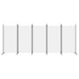 Voir la diapositive 3 : VIDAXL Cloison de separation 5 panneaux Blanc 433x180 cm Tissu