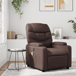 VIDAXL Fauteuil de massage inclinable Marron Similicuir
