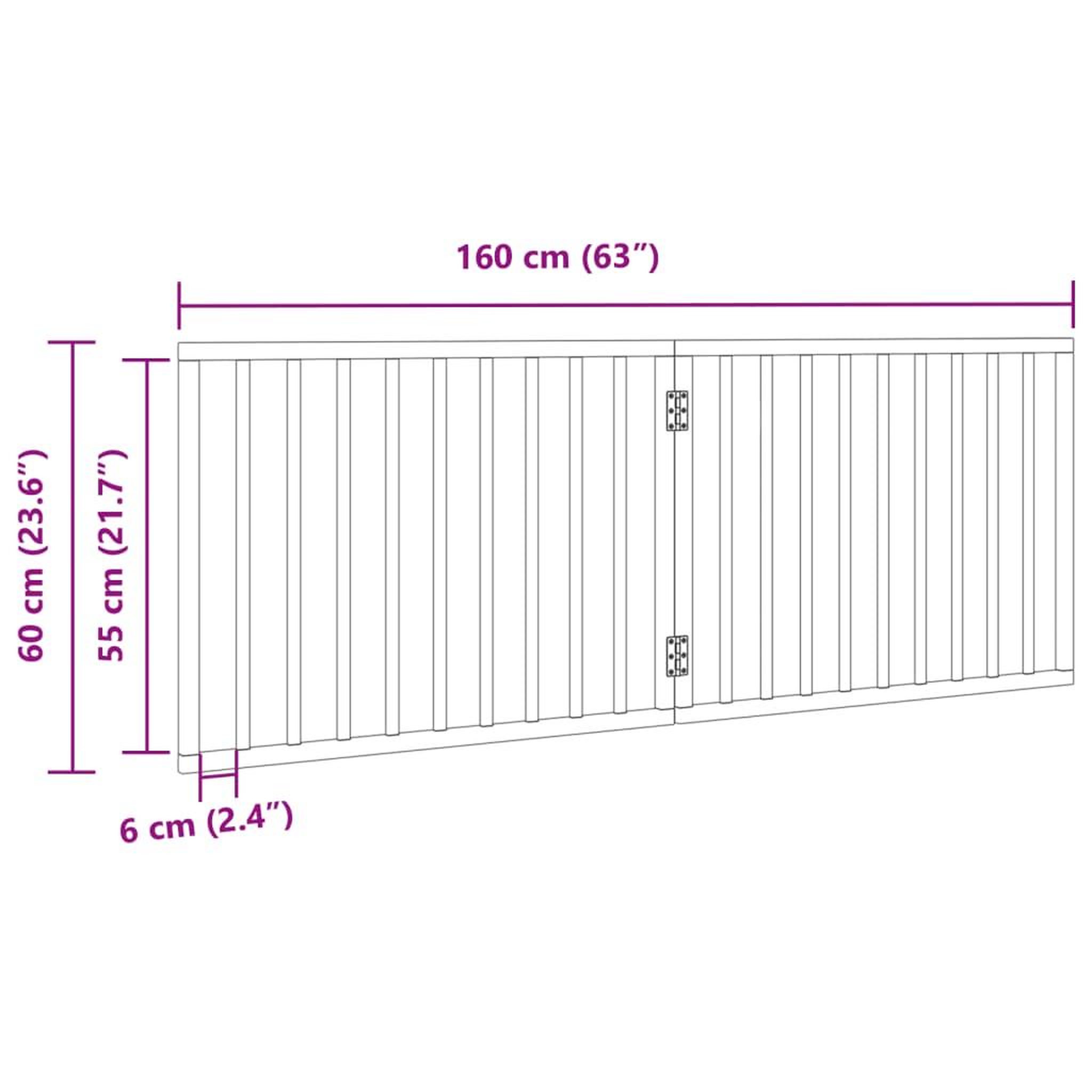 Voir la diapositive 6 : VIDAXL Barriere pour chien pliable 2 panneaux 160 cm bois de peuplier