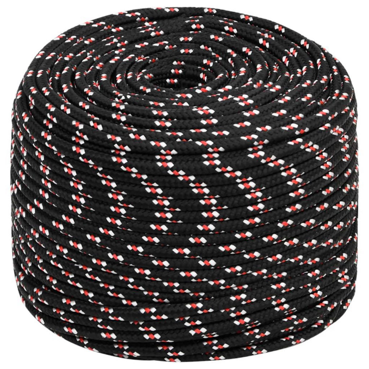 VIDAXL Corde de bateau Noir 6 mm 50 m Polypropylene