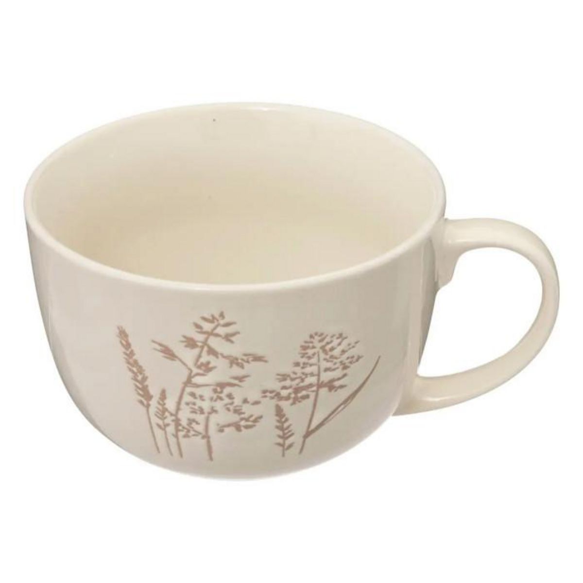 SECRET DE GOURMET Lot de 6 Tasses en Céramique  Elsa  50cl Blanc