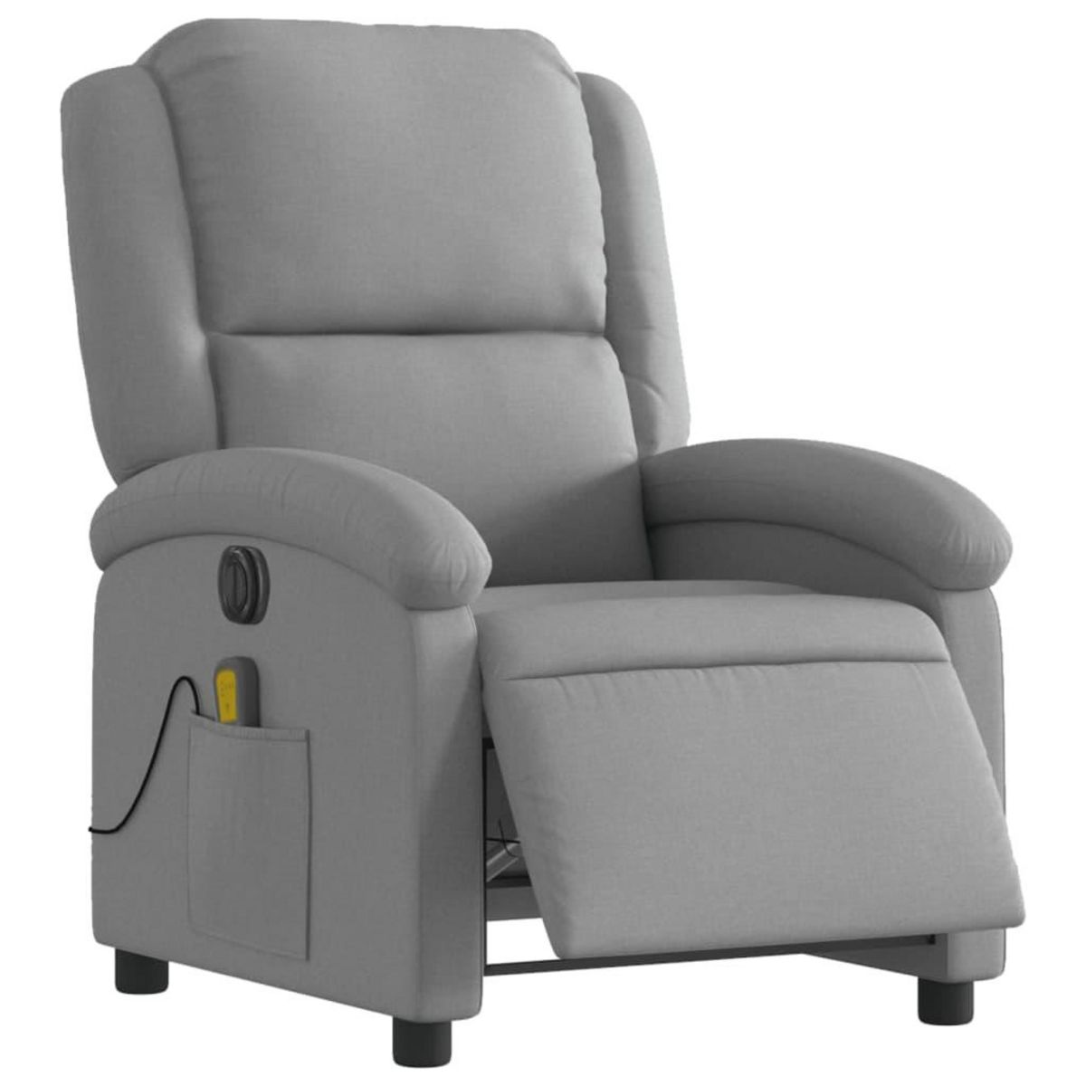 VIDAXL Fauteuil de massage inclinable electrique gris clair tissu