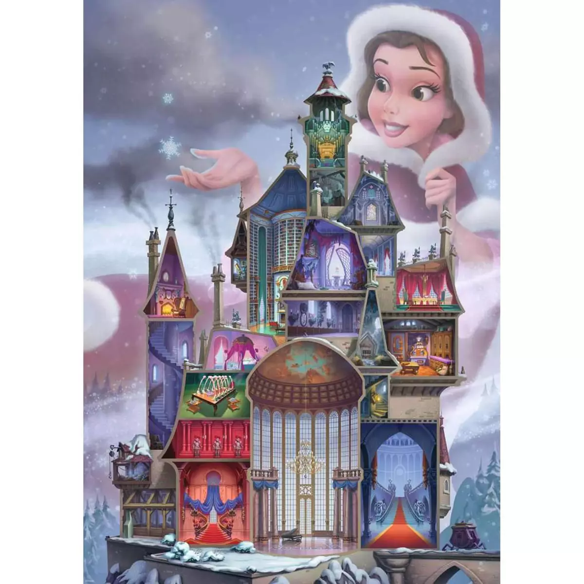 RAVENSBURGER Puzzle 1000 pièces : Belle (Collection Château des Princesses Disney)