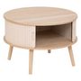 Voir la diapositive 3 : ATMOSPHERA Table basse ronde 2 portes en bois NYOS - Beige