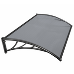 ID MARKET Auvent de porte marquise d'accueil 80 x 120 CM teinté