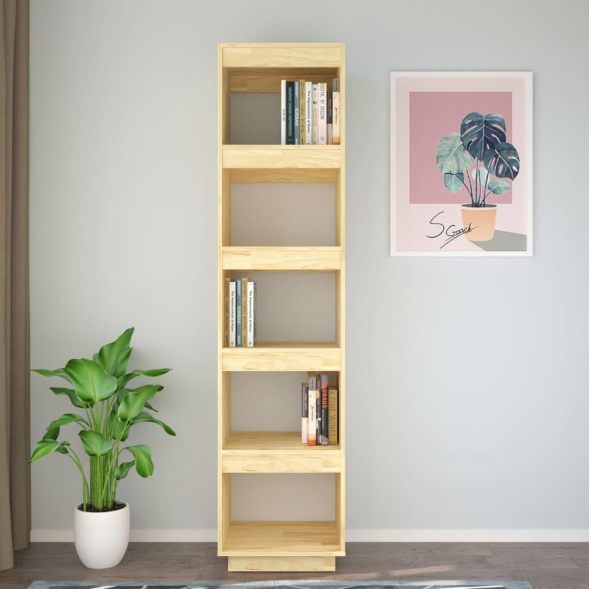VIDAXL Bibliotheque/Separateur de piece 40x35x167 cm pin massif