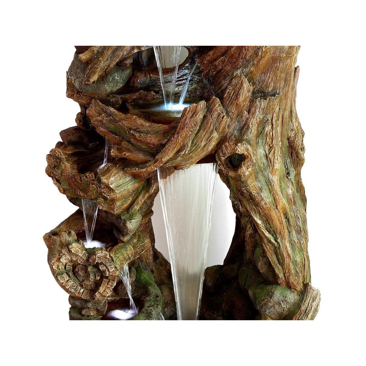 Ubbink Fontaine de jardin Kalloni vieux troncs d'arbre avec éclairage LED - Ubbink