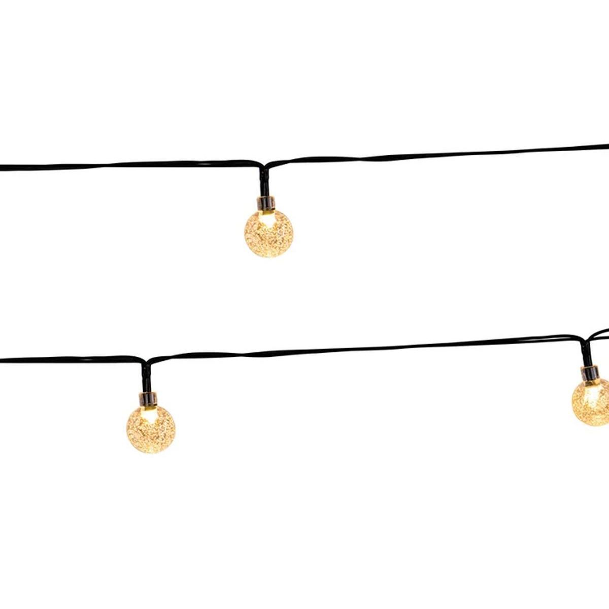 Lumisky Guirlande solaire 20 globes FESTY Noir Plastique 5.8M