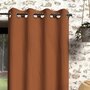 Voir la diapositive 1 : SOLEIL D'OCRE Rideau à oeillets en microfibre lavée BOHEME, par Soleil d'Ocre