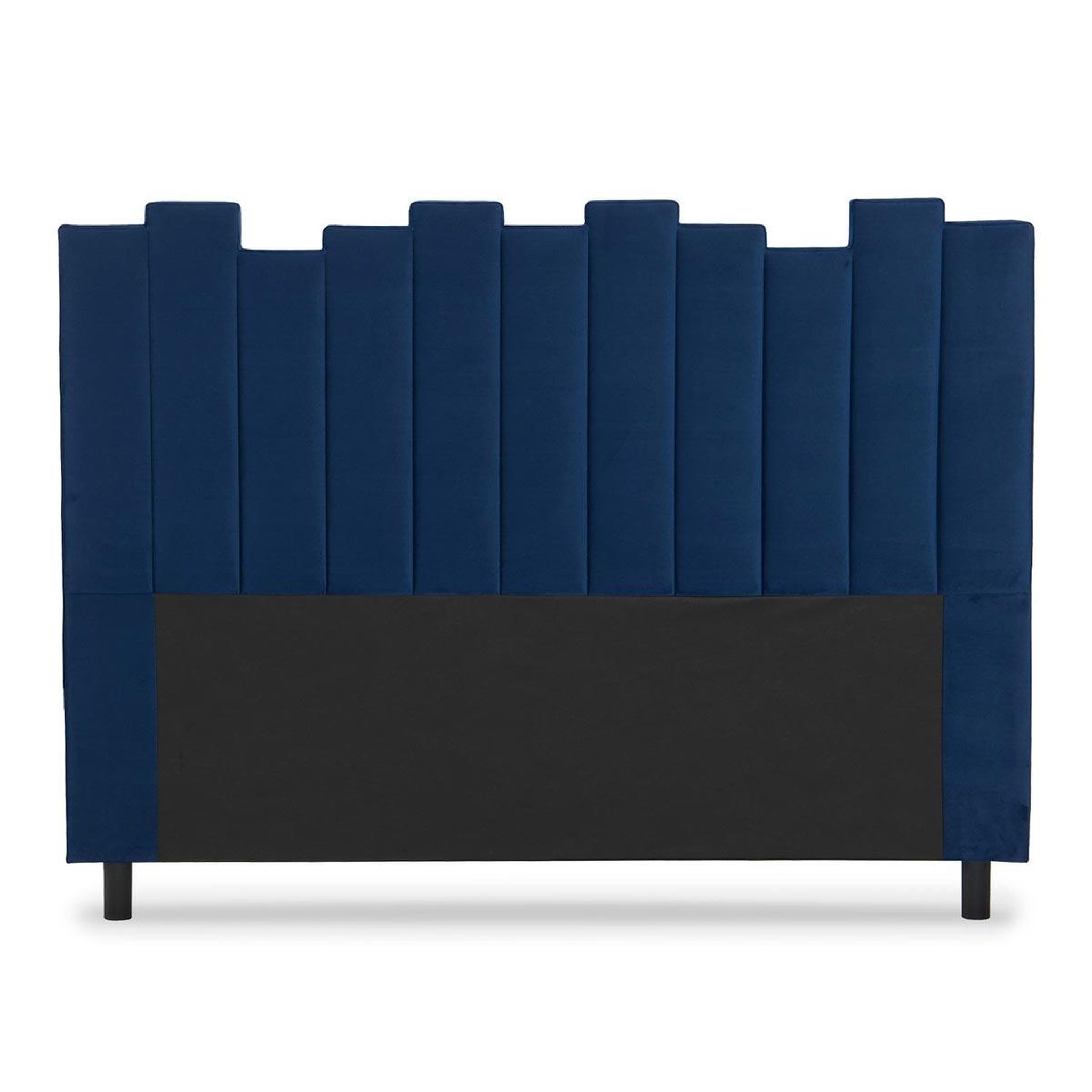 Paris Prix Tête de lit en velours design  kenty  160cm bleu